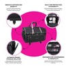 Everything Mary XXL 4 Wheel Collapsible Rolling Sewing Machine Storage Case, Black & Floral Trim - 4 of 4