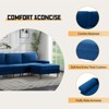 Aukfa Modern 102.4" L-shape Modular Sectional Sofa with Movable Ottoman,4 Seat Upholstery Sofa with Removable Back & Seat - 3 of 4