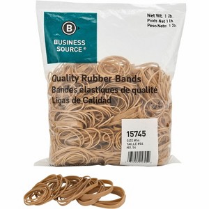 Business Source Rubber Bands Size 54 1 lb./BG Assorted Sizes Natural Crepe 15745 - 1 of 1