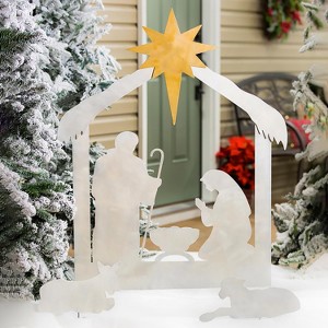 Evergreen Garden 3-pc Nativity Laser Cut Metal Yard Scene - 1 of 4