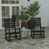 Merrick Lane Set of 2 Contemporary Rocking Chairs, All-Weather HDPE Indoor/Outdoor Rockers - 2 of 4