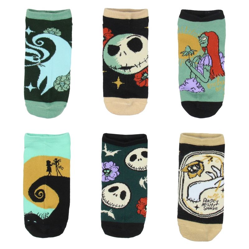The Nightmare Before Christmas Earth Tones Low Cut Mix And Match Ankle Socks Multicoloured, 1 of 5