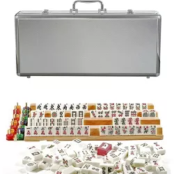 WE Games Aluminum & Black Mahjong - American Style