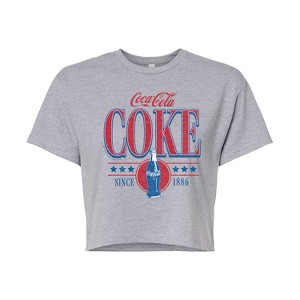 Women's - Coca-Cola - 90s Coke Collegiate Cropped Graphic T-Shirt - 1 of 4