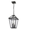 Talbot 3-Light Outdoor Ceiling Light - 10" Glass & Chain Mount, Dimmable, Wet Rated - 4 of 4