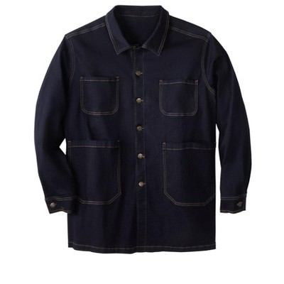 KingSize Men's Big & Tall Flex Denim Multi Pocket Chore Jacket