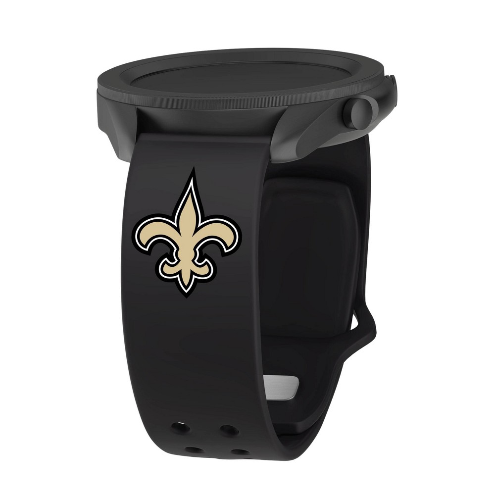 Photos - Watch Strap NFL New Orleans Saints Samsung Watch Compatible Silicone Sports Band - 22m