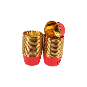 Unique Bargains Curled Rim Disposable Baking Cups Coated Baking Paper 2.56"x1.57" 50Pcs - 1 of 4