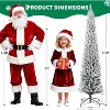 Flocked Christmas Tree - 6FT Snow Christmas Tree with Sturdy Metal Stand, Green & White Xmas Decor for Home, Office - 4 of 4