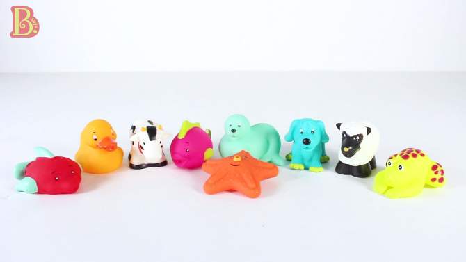 B. Toys Animal Bath Squirts - Squish and Splash Duck, 2 of 10, play video