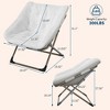 Folding  Chair for Adults, Comfy Faux Fur Reading Lounge Chair with Plush Cushion & Metal Legs, No Assembly, Space-Saving,Dorms - 2 of 4