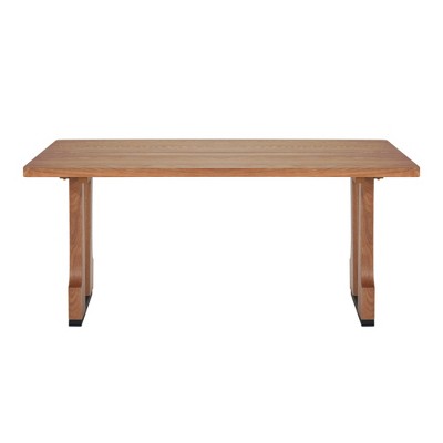 Lirago  Solid Wood Rectangular Dining Table Natural 29.5"H x 35.5"D x 63"W
