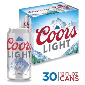 Coors Light Beer - 30pk/12 fl oz Cans - 1 of 4