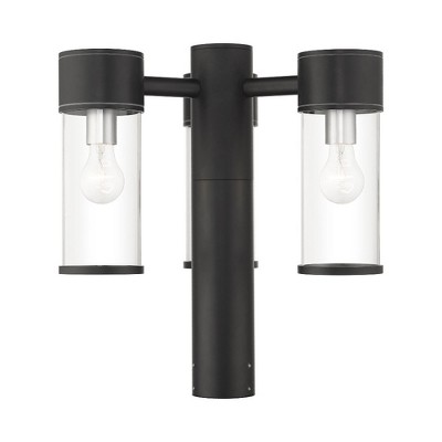 Livex Lighting Atlantic 3 - Light Post Light in  Textured Black/Antique Silver