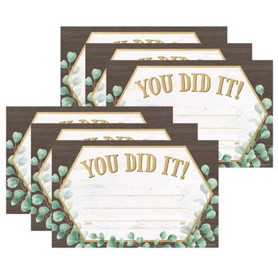 Teacher Created Resources® Eucalyptus You Did It! Awards, 30 Per Pack, 6 Packs
