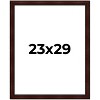 PosterPalooza | Distressed Brown Picture Frame - UV Acrylic, Foam Board Backing, Hanging Hardware - 2 of 4