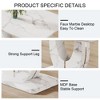 GDFStudio Anselm Modern 7 Piece Marble Pattern Dining Set with Faux Leather Chairs - 4 of 4