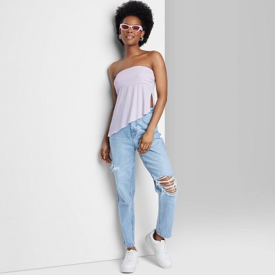 Image of Women's Handkerchief Tube Top - Wild Fable™ Violet XXS