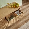 NicBex 55" 6-Drawer Walnut Dresser Modern Curved Wave Design, TV Stand & Organizer for Bedroom/Living Room/Hallway - 4 of 4