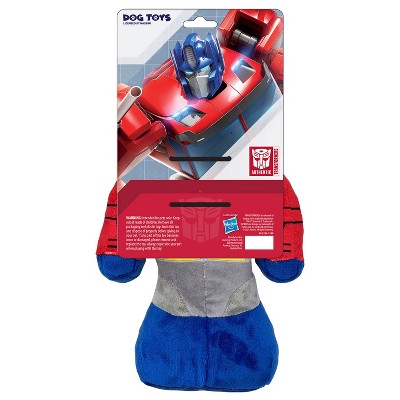 Hasbro Optimus Prime Crunch &#38; Squeak Transformers Dog Toy - Red/Blue