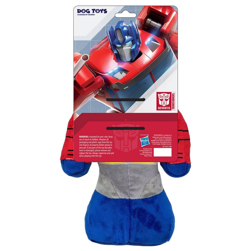 Hasbro Optimus Prime Crunch &#38; Squeak Transformers Dog Toy - Red/Blue, 2 of 9