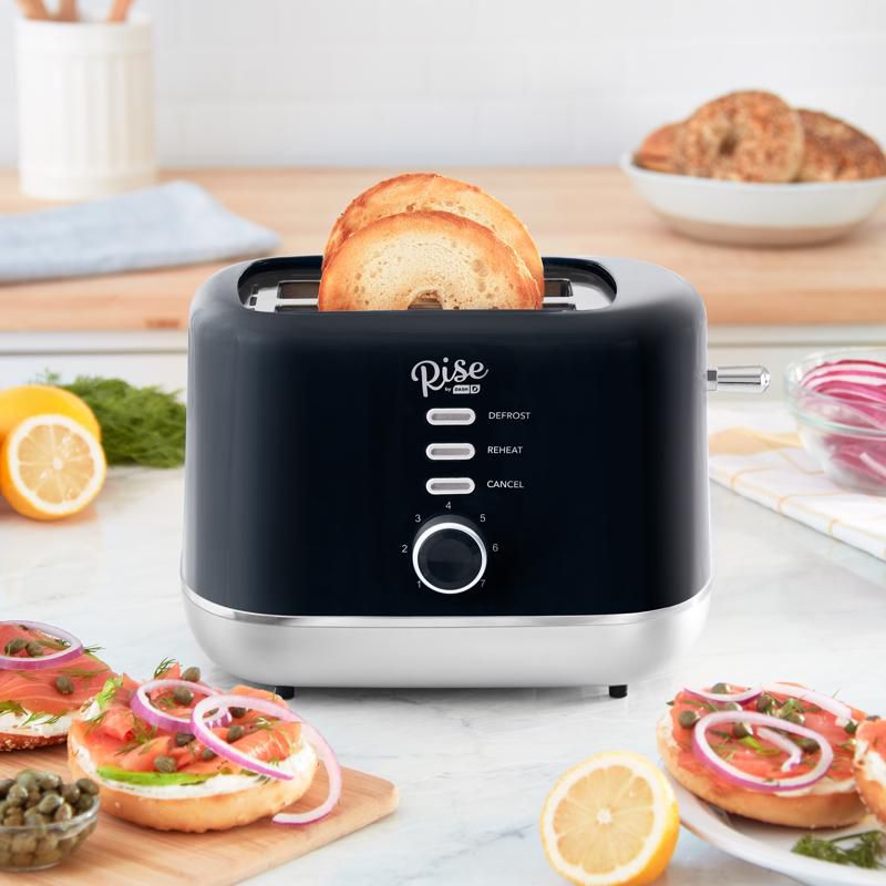Rise by Dash Plastic Black 2 slot Toaster 7.4 in. H X 7.2 in. W X 11.1 in. D, 5 of 7
