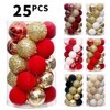 2.36 Inch 25pcs Shatterproof PVC Christmas Balls - Bulk Tree Filler Ornaments, Holiday Decor Essential for Party Supplies & Christmas Home Decor - 2 of 4