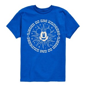 Boys' - Disney - Mickey Listen To The Universe Short Sleeve Graphic T-Shirt - 1 of 4