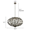 LLHZSY Vintage Retro French Globe Crystal Chandelier 16-Lights Fixture-Bronze, 33 1/2" W x 19 7/10"H - 3 of 4
