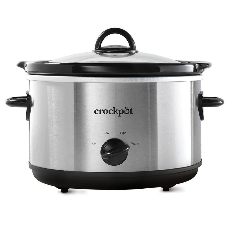 Crock-Pot 4.5qt Manual Slow Cooker - Stainless Steel, 1 of 7