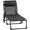 Outsunny Reclining Chaise Lounge Chair, Sun Lounger, Folding Camping Cot, Adjustable Backrest and Removable Pillow, for Patio, Garden - 4 of 4