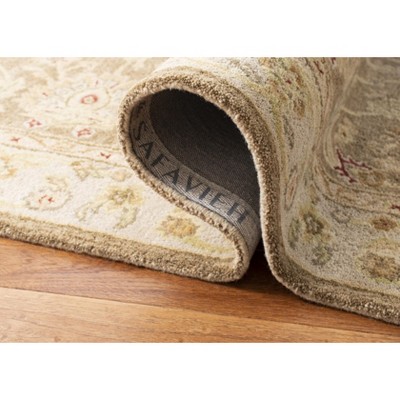 Hand-Tufted Ivory and Tan Wool Runner Rug, 2'3" x 16'