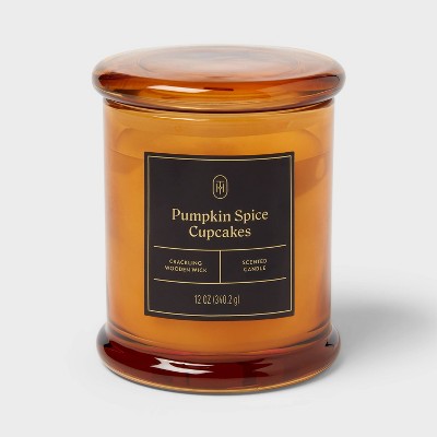 Wooden Wick Pumpkin Spice Cupcakes Jar Candle 12oz - Threshold™