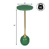 JONATHAN Y Evelyn 26" Modern Glam Metal/Resin Mosaic Top Pedestal Drink Table and Decorative End Table - 4 of 4