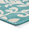 GDFStudio Sabina Foam Outdoor 5'3" x 7' Botanical Area Rug, Blue/Ivory - 4 of 4