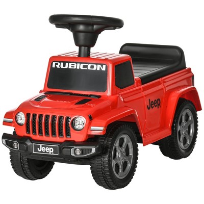 Red Toddler Ride-On Jeep with Engine Sounds and Storage