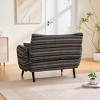 KTMBDW Modern Small Loveseat Sofa Couch for Living Room, 47.6" W with Armrest Pillows and Storage Pockets for Small Space, Apartment, Bedroom, Office - 3 of 4
