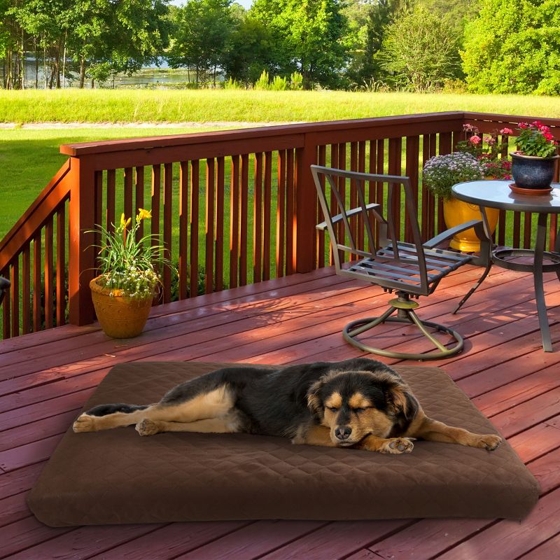 Pet Adobe XL Indoor/Outdoor Memory Foam Pet Bed With Waterproof Inner Liner – Brown, 5 of 8