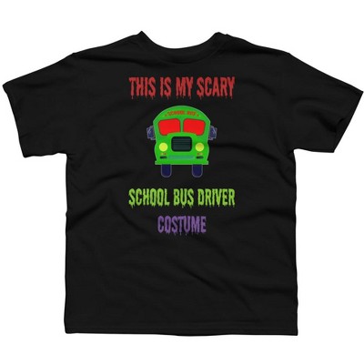 Boy's Design By Humans Halloween School Bus Driver Costume By TeeShirtMadness T-Shirt