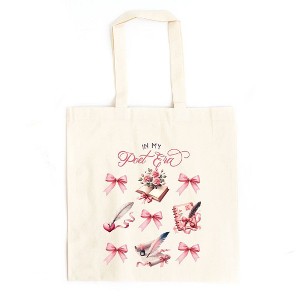 City Creek Prints Coquette Poet Era Canvas Tote Bag - 15x16 - Natural - 1 of 2