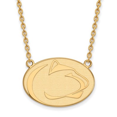 Black Bow Jewelry 10k Yellow Gold Penn State Nittany Lions NCAA Necklace 18 Inch