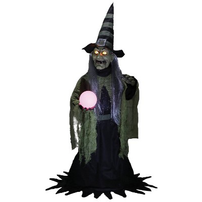 36" Light Up Fortune Teller Witch Halloween Decorative Prop