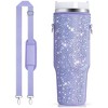 BABYYER Bling Water Bottle Holder, Rhinestones Water Bottle Sling Bag Stanley Cup Accessories with Lid Covers for Stanley 40 oz Tumbler - 2 of 4