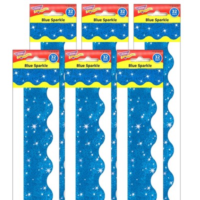 TREND Blue Sparkle Terrific Trimmers®, 32.5' Per Pack, 6 Packs