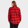 Women's Long Sleeve Flannel Button-Down Shirt - Ava & Viv™ - 2 of 3