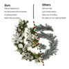 GAOMON Christmas Garland with Lights, 9 ft Pre-lit Christmas Garland with Ball Ornaments Pine Cones Battery - 3 of 4