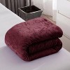 Home Mart Goods Full size Burgundy Extra Soft Cozy Microfiber Throw Picnic Sofa Bed Blanket - 3 of 4