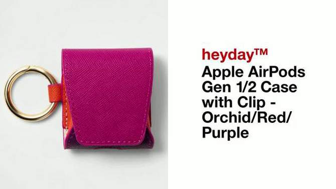 Apple AirPods Gen 1/2 Case with Clip - heyday&#8482; Orchid/Red/Purple, 2 of 5, play video