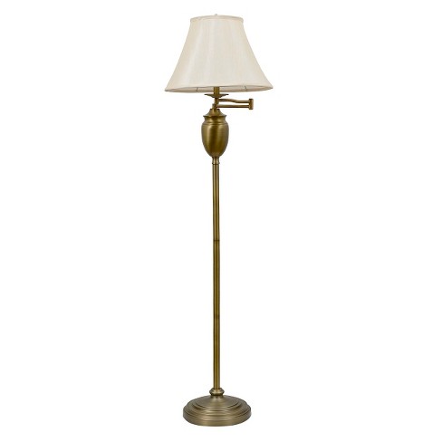 Antique Swing Arm Floor Lamp Brass, Traditional Brass Floor Lamps