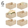 mDesign Woven Farmhouse Pantry Food Storage Bin Basket Box - 2 of 4